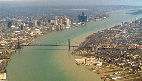 Aerial Photo: Ambassador Bridge
