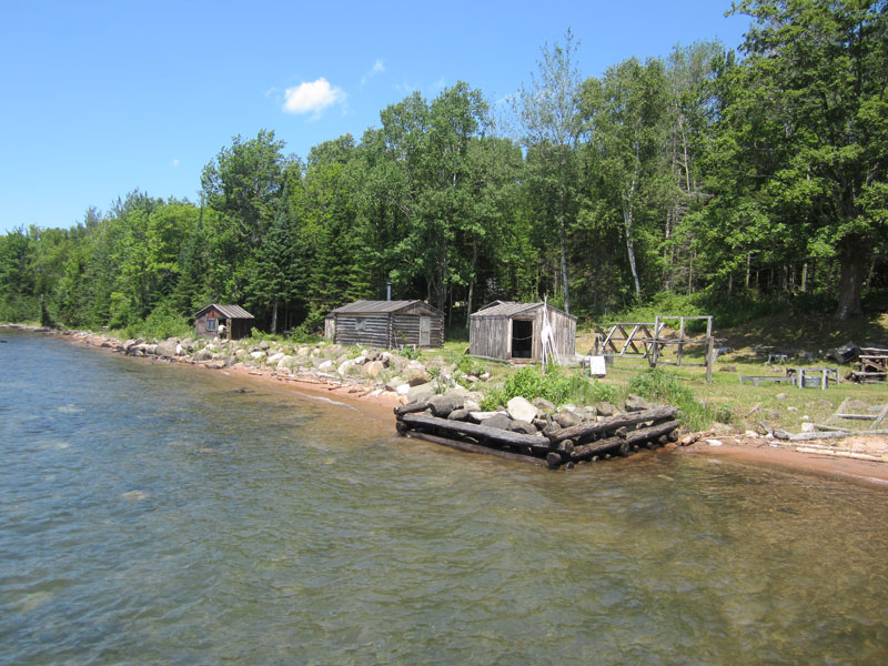 Photo: Fish camp at Manitou Island, Apostle Islands, Lake Superior, Wisconsin.