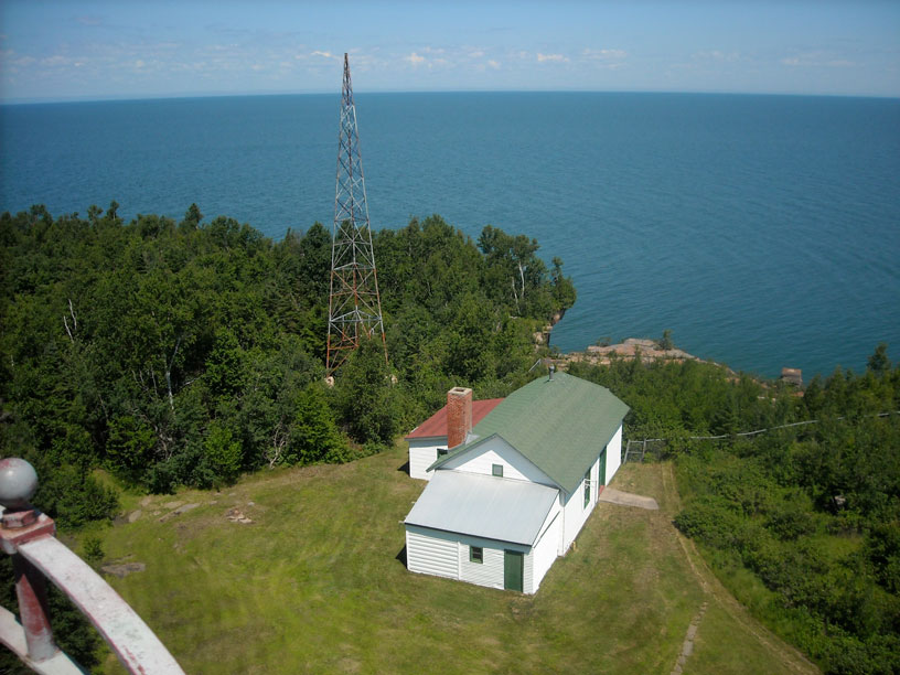 Photo: View to the Northwest from Devils Island Light, Apostle Islands, Lake Superior, Wisconsin.