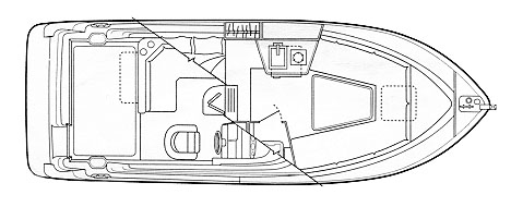 [Plan view: Rinker Viesta Vee 260]