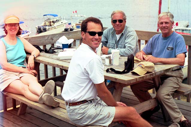 [Photo: Henry's Fish Restaurant seen from their docks.]
