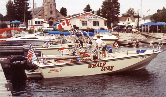 [Photo: Whalers at docks of Gateway Marina, Killarney]