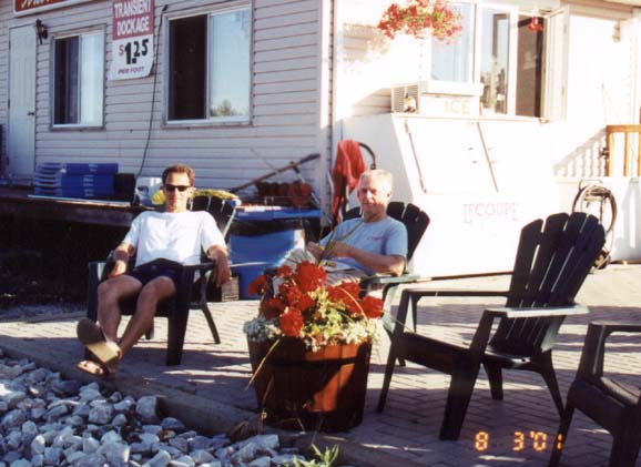 [Photo: Larry Goltz(LCG) and Jim Gibson, Gateway Marina in Killarney.]