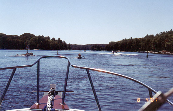 [Photo: Boat Traffic near Honey Harbour.]