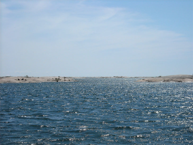 Photo: Small craft route near Hangdog Reef, Georgian Bay, Ontario.