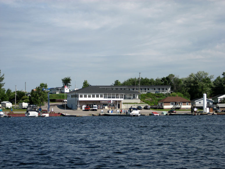 Photo: St. Amant's Marina docks at Byng Inlet, Ontario.