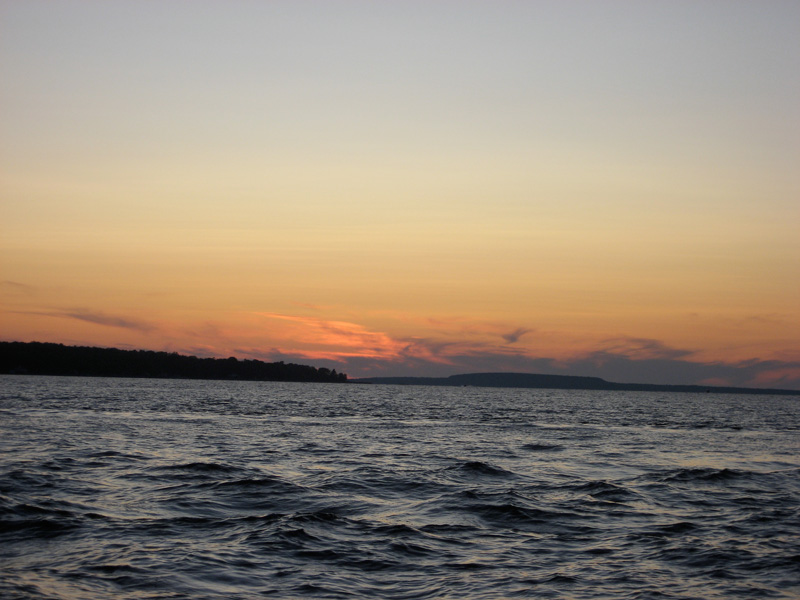 Photo: Sunset seen from off Penetanguishene in Georgian Bay.