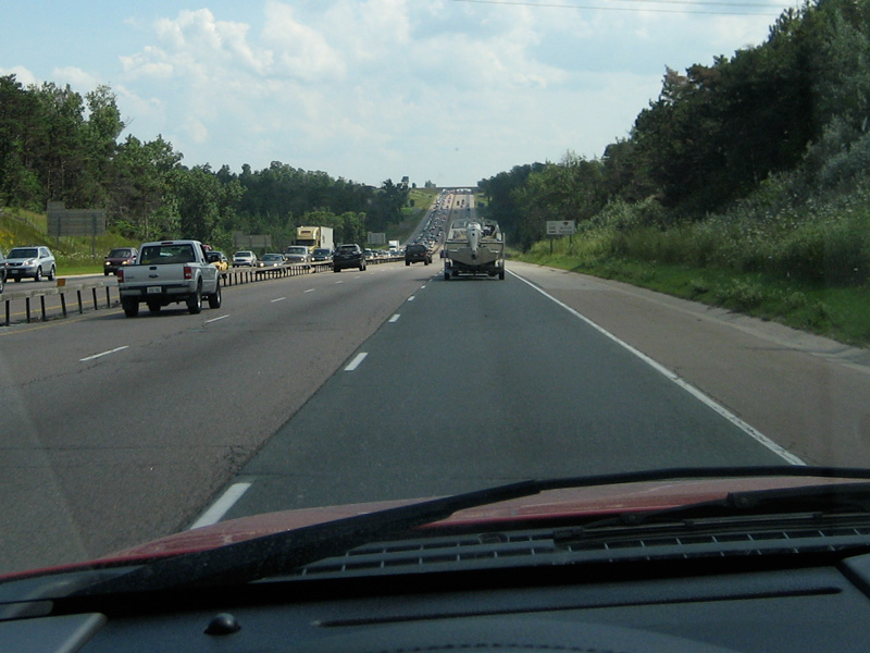 Photo: Heavy highway traffic