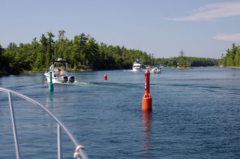Photo: Traffic approaching narrow portion of small craft route.