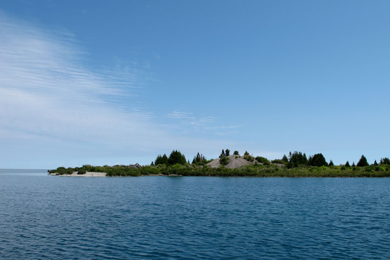 Photo: Fishery Point as seen from anchorage at Club Island, Georgian Bay.