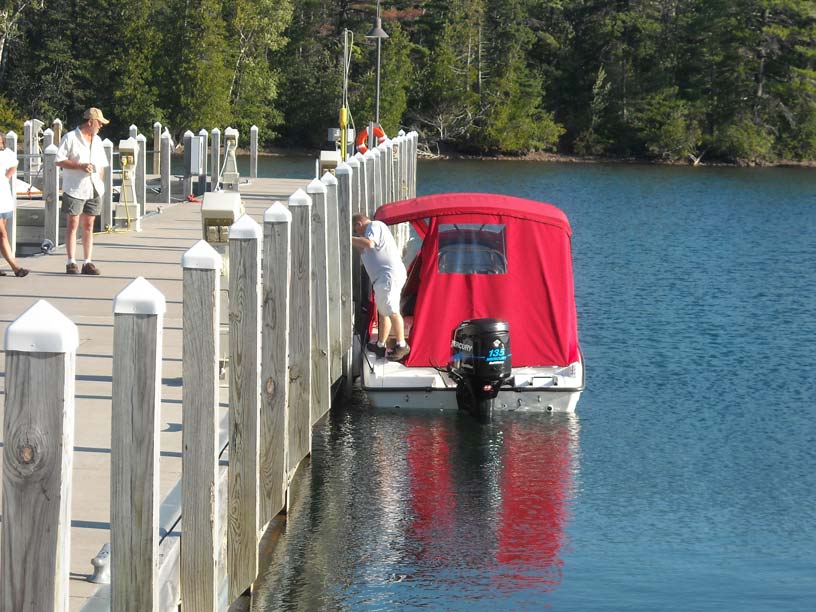 Photo: ADEQUATE at the dock in Copper Harbor