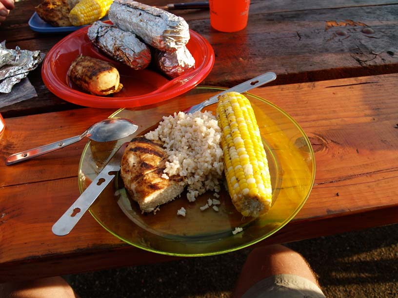 Photo: Picnic supper at Chippewa Harbor, Isle Royale, Lake Superior.