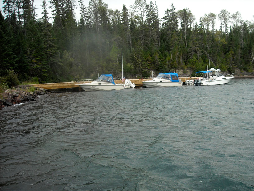 Photo: Dock at Edisen Fishery,  Isle Royale, Lake Superior.