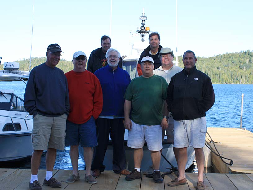 Photo: Broad view of docks at Windigo, Isle Royale, Lake Superior.