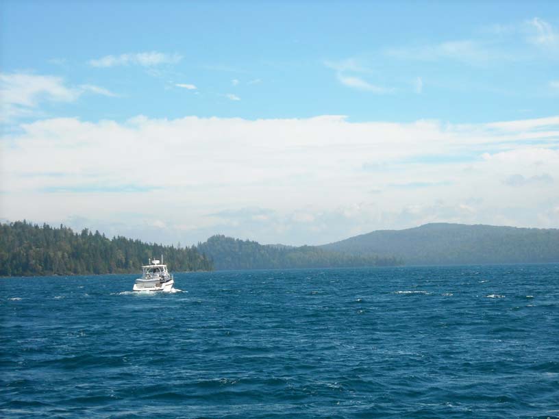 Photo: Approaching Windigo, Isle Royal, Lake Superior.