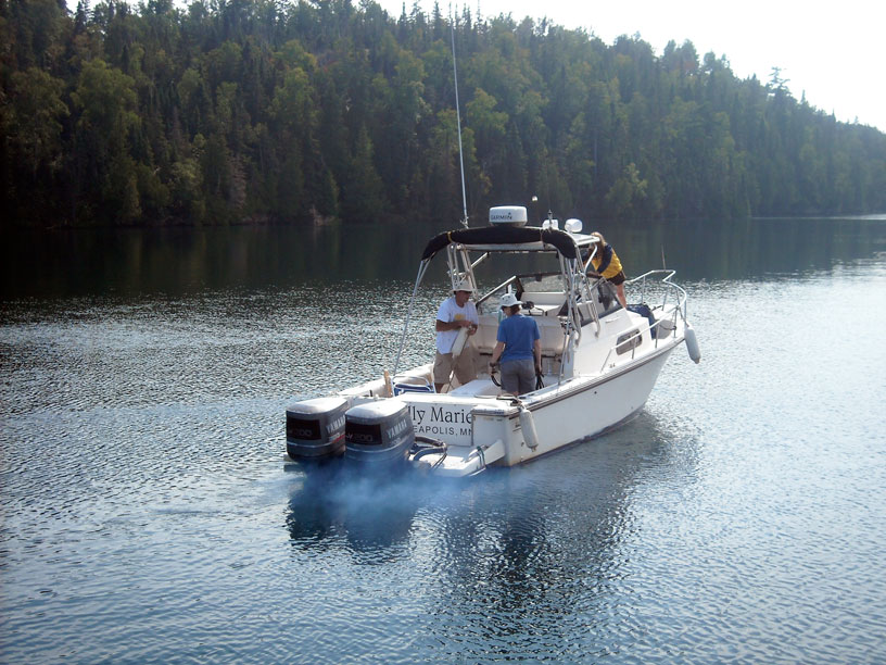 Photo: HOLLY MARIE prepares to dock in Chippewa Harbor, Isle Royale.