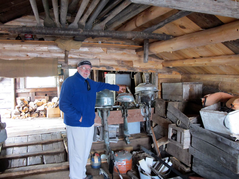 Photo: Your author inside one of the fishing sheds at Edisen Fishery.