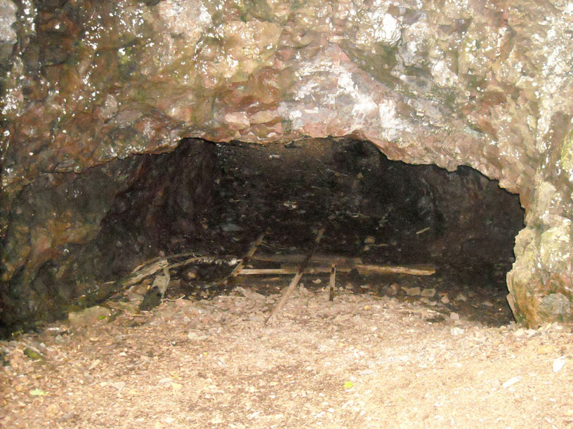 Photo: Horizontal opening of mine shaft.