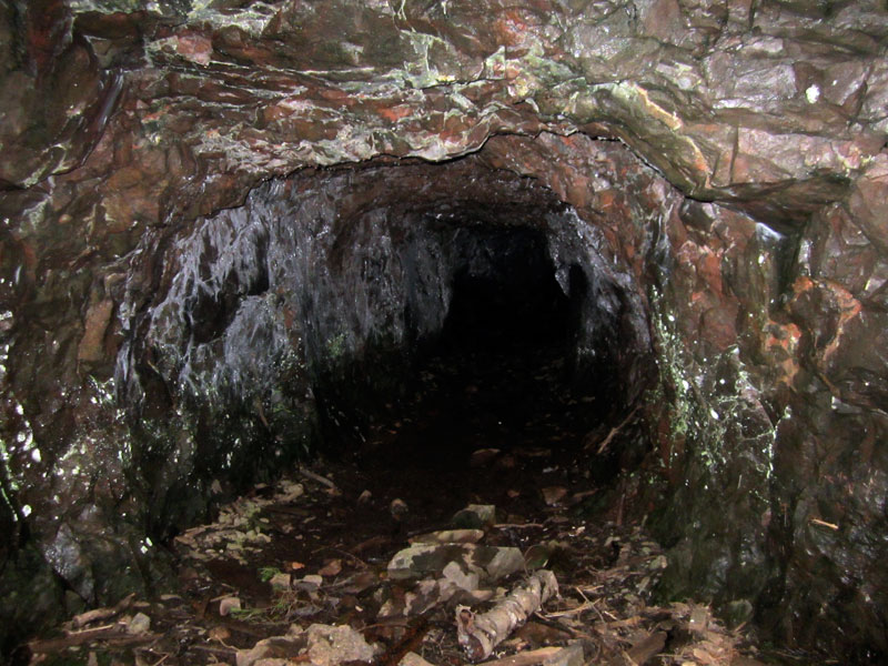 Photo: Mine shaft entrance, Minong Mine, Isle Royale National Park.
