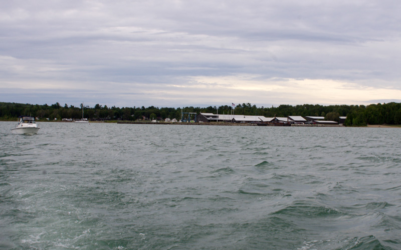 Photo: Drummond Island Yacht Basin viewed from seaward.