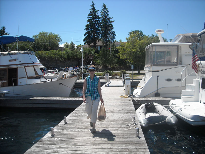 Docks at the municipal marine, Port of Litle Current, Manitoulin Island, Ontario, Canada