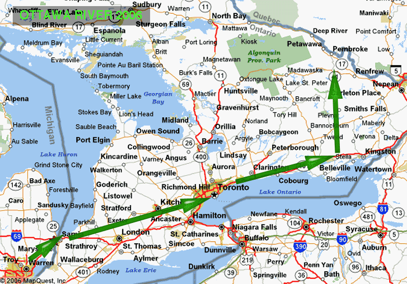 [MAP: Highway Route from Beverly Hills to Eaganville]