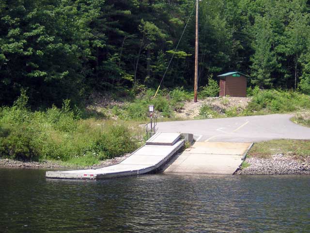 Photo: Boat launch ramp below Otto Holden Dam, north of Mattawa, Ontario, on the Ottawa River.