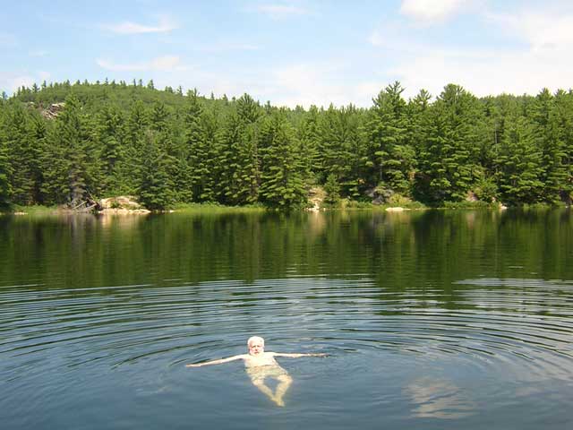 Photo: JWH swimming in lake.