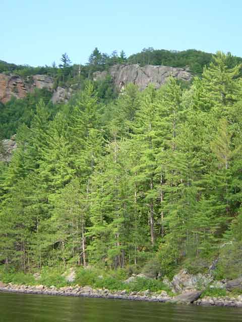 Photo: Oiseau Rock seen from the water.