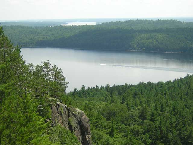Photo: View from summit of Oiseau Rock, looking southeast.