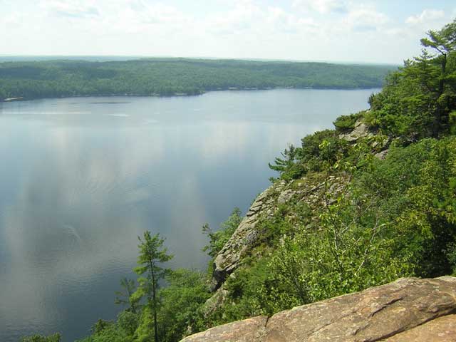 Photo: View from summit of Oiseau Rock, looking south.