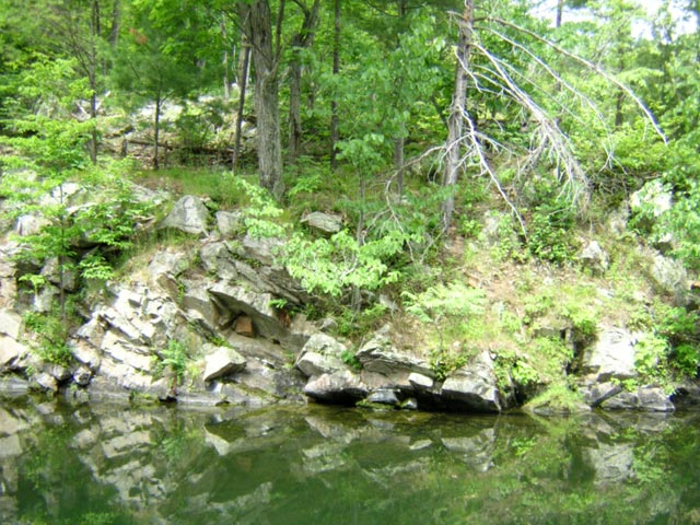 Photo: Granite edges of the channel