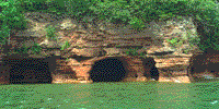Photo:  Sea Caves on Sand Island