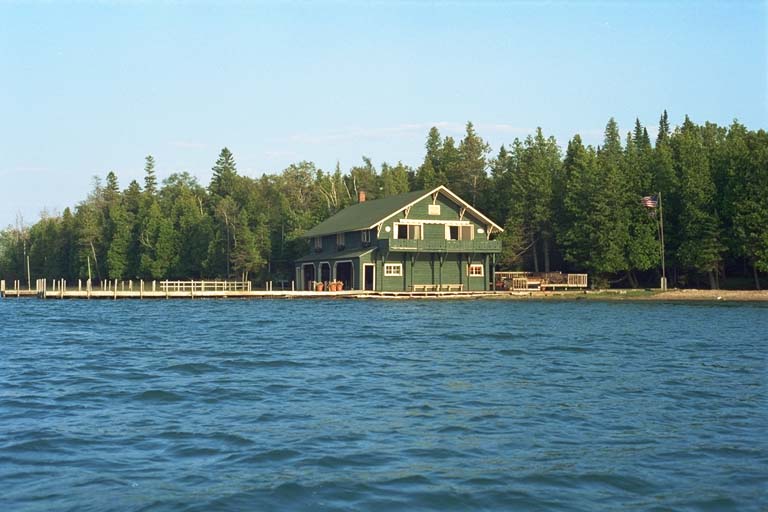 Photo: a lavish boat house.