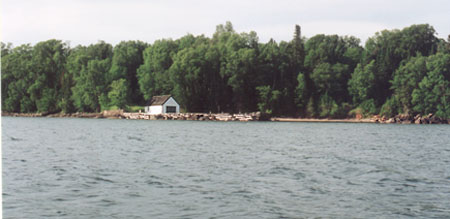 [Photo: Devils Island Harbor from seaward]