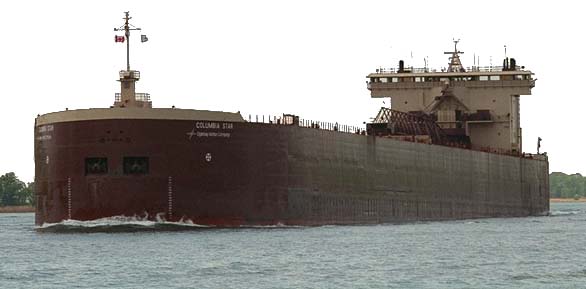 Photo: M/V Columbia Star, upbound in the St. Clair River