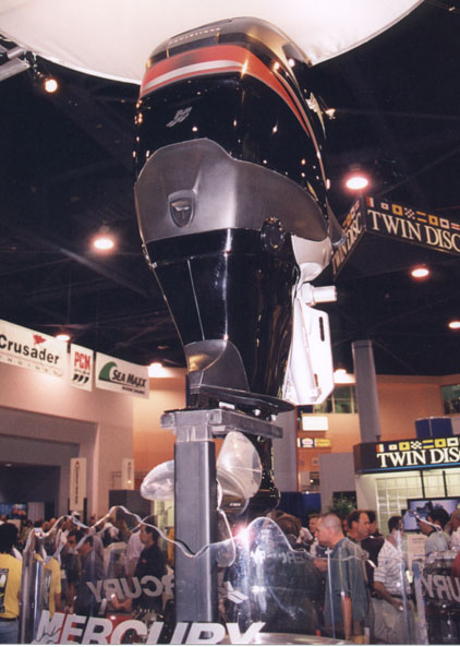 Photo: Mercury pre-production outboard on display at Miami Boat Show