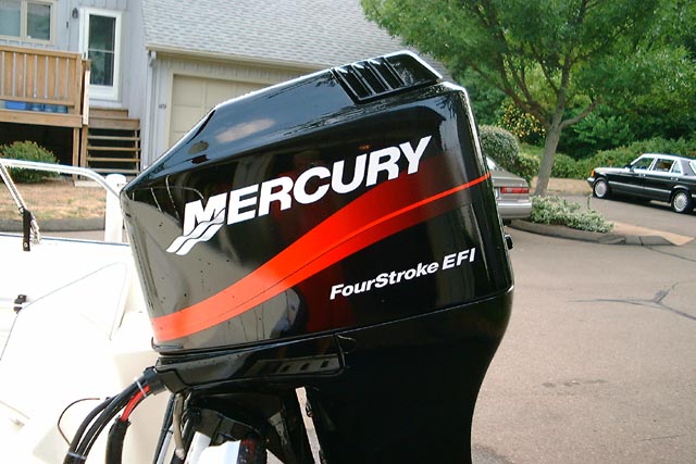 Photo: Mercury 115-HP 4-Stroke EFI engine minus horsepower decal