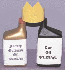 Photo: Two oil containers with prices shown.