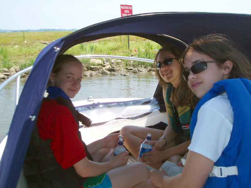 Photo: Staying out of the sun under the shelter
