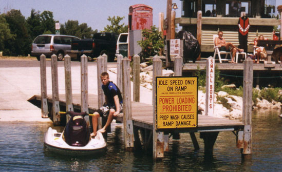 Photo: Launch ramp with courtesy dock