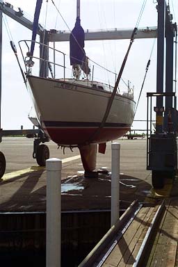 [ Photo: Boat in Haulout Slip] 