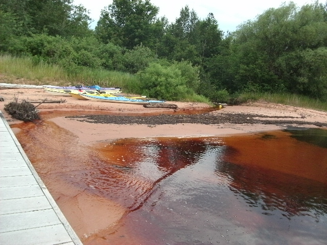 Photo: Water near beach at Sand Island, Apostle Islands, Lake Superior, Wisconsin.