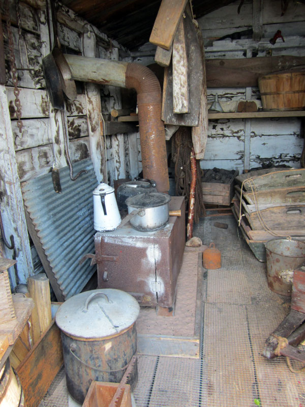 Photo: Interior of main cabin at fish camp at Manitou Island, Apostle Islands National Lakeshore, Lake Superior, Wisconsin.