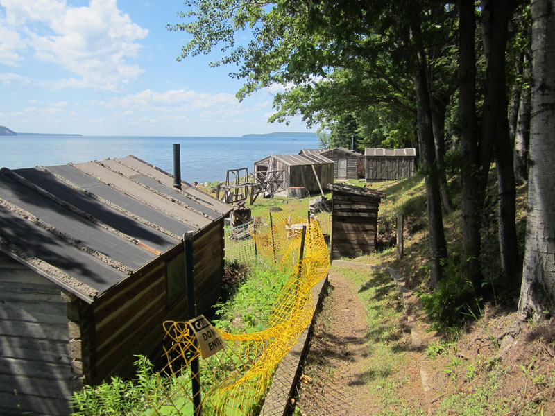 Photo: Fish camp at Manitou Island, Apostle Islands National Lakeshore, Lake Superior, Wisconsin.