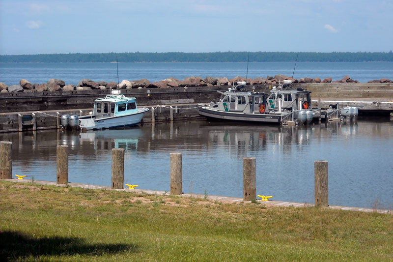 Photo: Little Sand Bay harbor looking northwest, Apostle Island National Lakeshore, Lake Superior, Wisconsin.