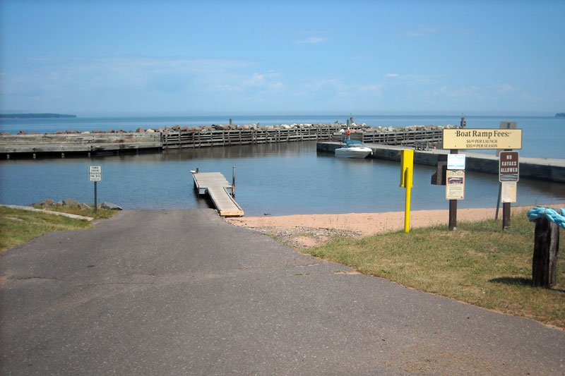 Photo: Little Sand Bay boat launch ramp, Apostle Island National Lakeshore, Lake Superior, Wisconsin.