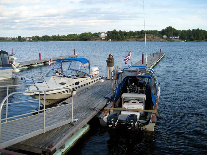Photo: St. Amant's Marina docks at Byng Inlet, Ontario.
