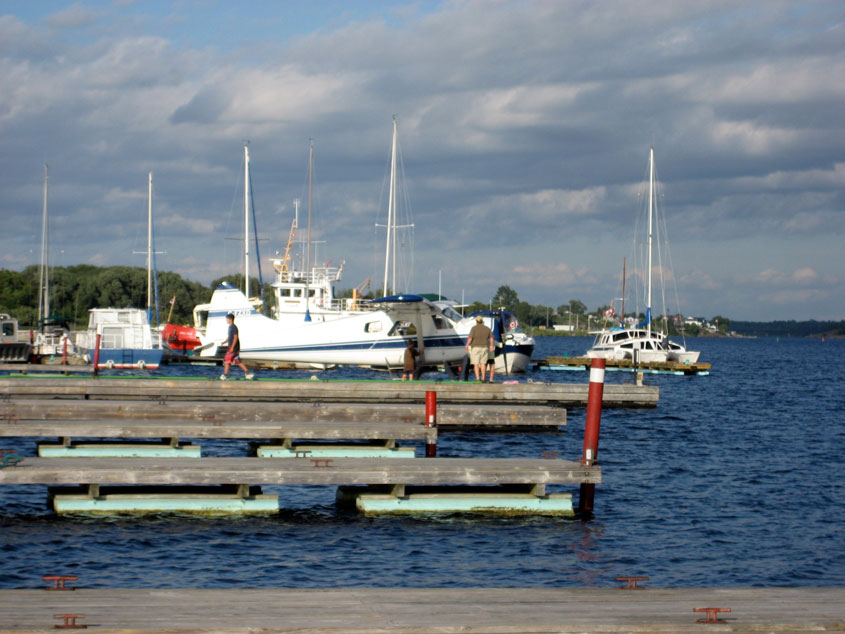 Photo: Float plane at dock at Byng Inlet.