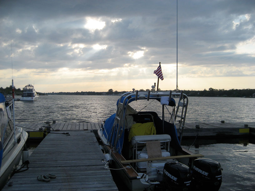 Photo: Dock at Sawmill Lodge, Byng, Ontario.